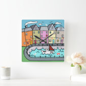 Seaside Harbour Acrylic Wall klok (Huis)