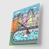 Seaside Harbour Acrylic Wall klok (Hoek)