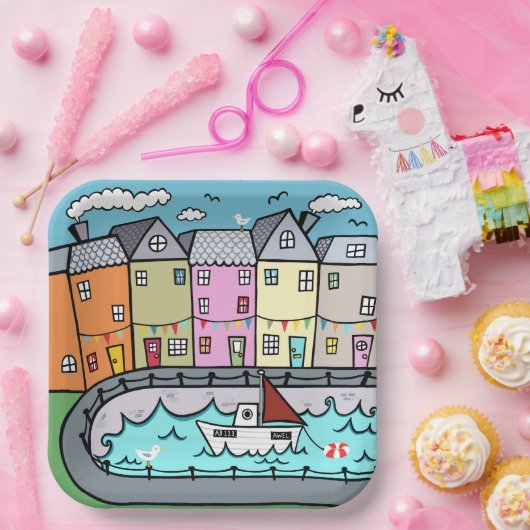 Seaside Harbour Thmed Party Paper Bord (Feest)