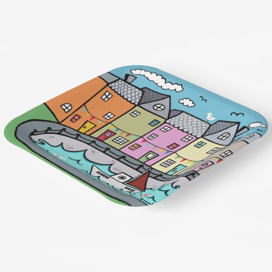 Seaside Harbour Thmed Party Paper Bord (Gebogen)