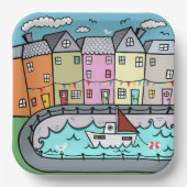 Seaside Harbour Thmed Party Paper Bord (Voorkant)