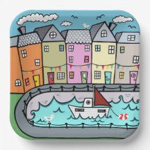 Seaside Harbour Thmed Party Paper Bord