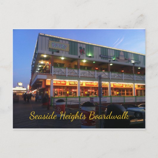 Seaside Heights Boardwalk Spicy's Cantina Bar Briefkaart (Voorkant)