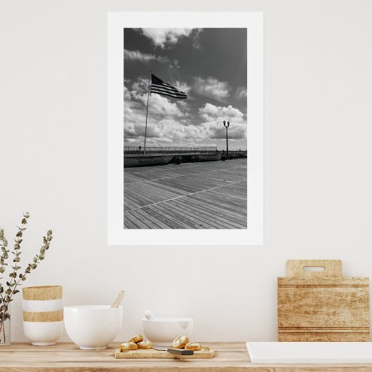 Seaside Heights Boardwalk Strand Vlag Poster (Keuken)