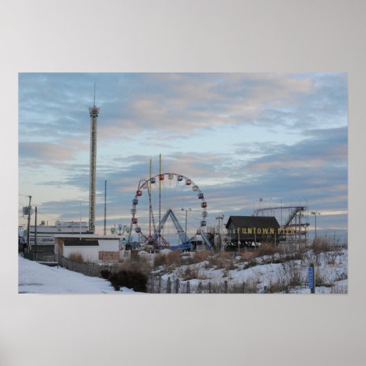 Seaside Heights Funtown Pier Sunrise Poster (Voorkant)