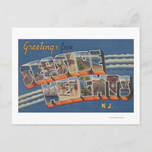 Seaside Heights, New Jersey - Large Letter Scene Briefkaart (Voorkant)