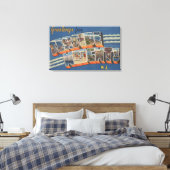 Seaside Heights, New Jersey - Large Letter Scene Canvas Afdruk (Insitu (Slaapkamer))