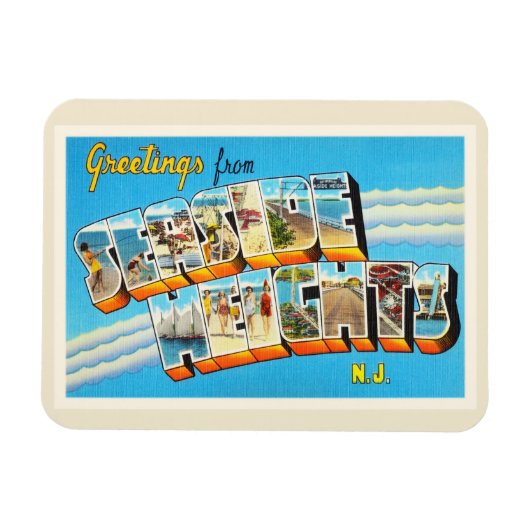 Seaside Heights New Jersey NJ  Briefkaart- Magneet (Horizontaal)