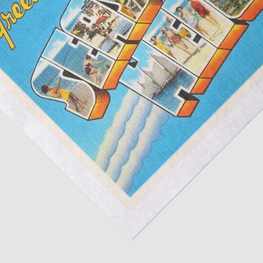 Seaside Heights New Jersey NJ Briefkaart- Tissuepapier (Detail)