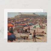 Seaside Heights NJ Een dag op het strand Oud ansic Briefkaart (Voorkant / Achterkant)