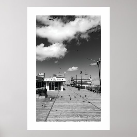 Seaside Heights Seagulls Boardwalk Poster (Voorkant)