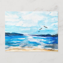 Seaside Horizon Waterverf