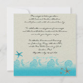 Seaside in de Uitnodiging van het Jubileum Sand en (Achterkant)