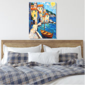 Seaside in Europe Canvas Afdruk (Insitu (Slaapkamer))