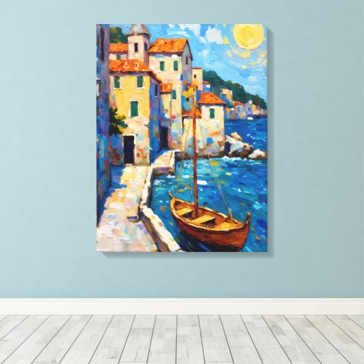 Seaside in Europe Canvas Afdruk (Insitu (Houten vloer))