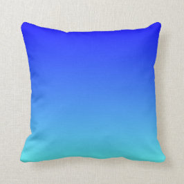 Seaside Light Aqua Bright Blue Ombre Kussen