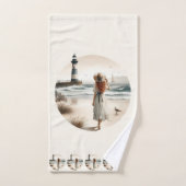 Seaside Lighthouse Stroll Bad Handdoek (Handdoek)