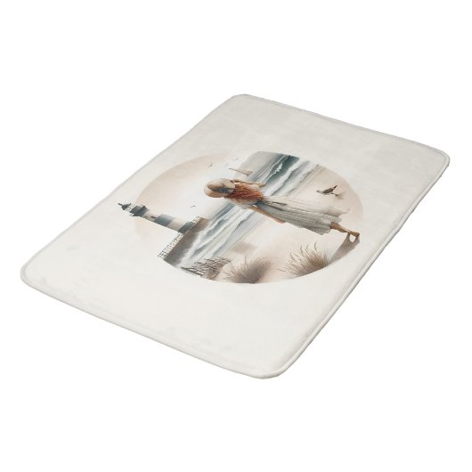 Seaside Lighthouse Stroll Badmat (Gekanteld)