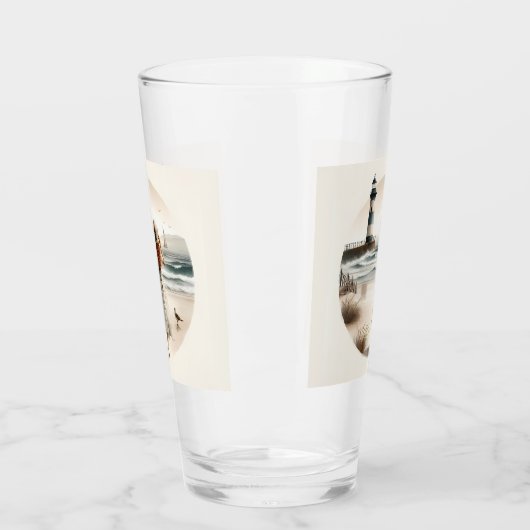 Seaside Lighthouse Stroll Glas (Links)