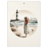 Seaside Lighthouse Stroll Klembord (Achterkant)