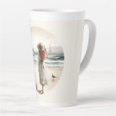 Seaside Lighthouse Stroll Latte Mok (Rechterhoek)