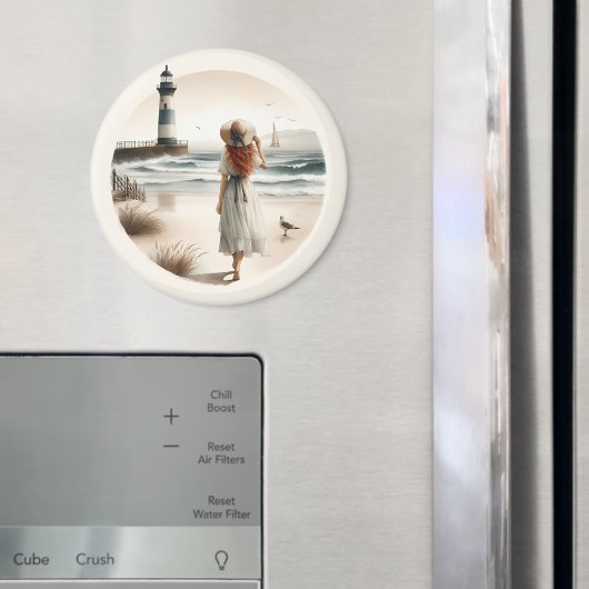 Seaside Lighthouse Stroll Magnet (Insitu (Koelkast))