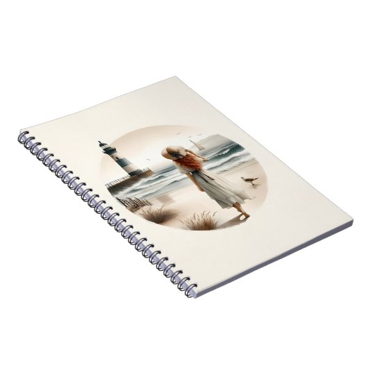 Seaside Lighthouse Stroll Notitieboek (Rechterzijde)