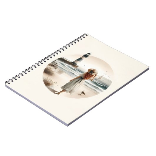 Seaside Lighthouse Stroll Notitieboek (Linkerzijde)