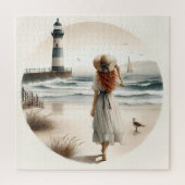 Seaside Lighthouse Stroll Puzzel Legpuzzel (Verticaal)