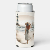 Seaside Lighthouse Stroll Seltzer Blikjeskoeler (Seltzer Voorkant)