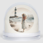 Seaside Lighthouse Stroll Sneeuwbol (Voorkant)