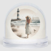 Seaside Lighthouse Stroll Sneeuwbol (Achterkant)