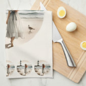 Seaside Lighthouse Stroll Theedoek (Quarter Fold)