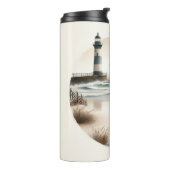 Seaside Lighthouse Stroll Thermosbeker (Gedraaid links)