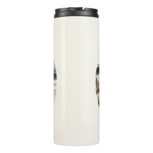 Seaside Lighthouse Stroll Thermosbeker (Achterkant)