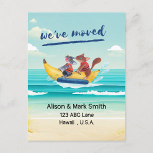 Seaside Lovers Moving Announding New House Briefkaart