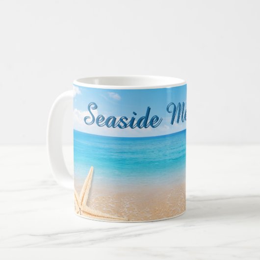 Seaside Memories Personalized Mug Koffiemok (Voorkant links)