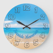 Seaside Memories Round Wall Clock Grote Klok (Voorkant)