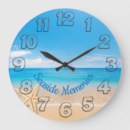 Seaside Memories Round Wall Clock Grote Klok