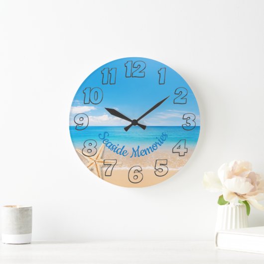 Seaside Memories Round Wall Clock Grote Klok (Huis)