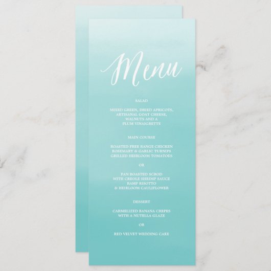 Seaside | Menu (Voorkant / Achterkant)