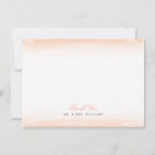 Seaside Monogram Koral Flat Bedankt voor je briefj Notitiekaartje (Voorkant)