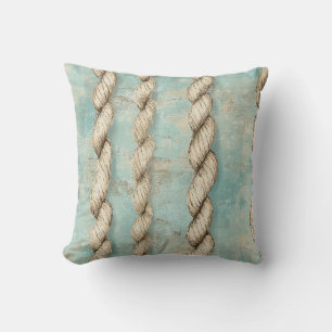 Seaside Nautical Rope  verweerd strandhout Kussen
