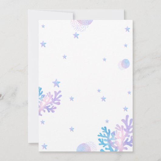 Seaside Nautical Seashell bruiloft Kaart (Achterkant)