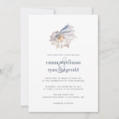 Seaside | Nautical Seashell Weddenschap Kaart (Voorkant)