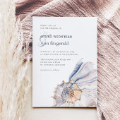 Seaside | Nautical Seashell Weddenschap Kaart