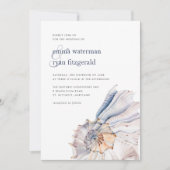 Seaside | Nautical Seashell Weddenschap Kaart (Voorkant)