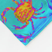 Seaside Ondersea Art Cool Crabs Fleece Deken (Hoek)
