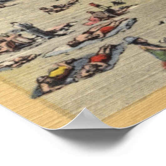 Seaside, Oregon - Bathing in Suft and Sunshine Poster (Hoek)