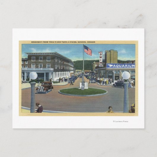 Seaside, Oregon - Broadway from Trail's End Briefkaart (Voorkant)
